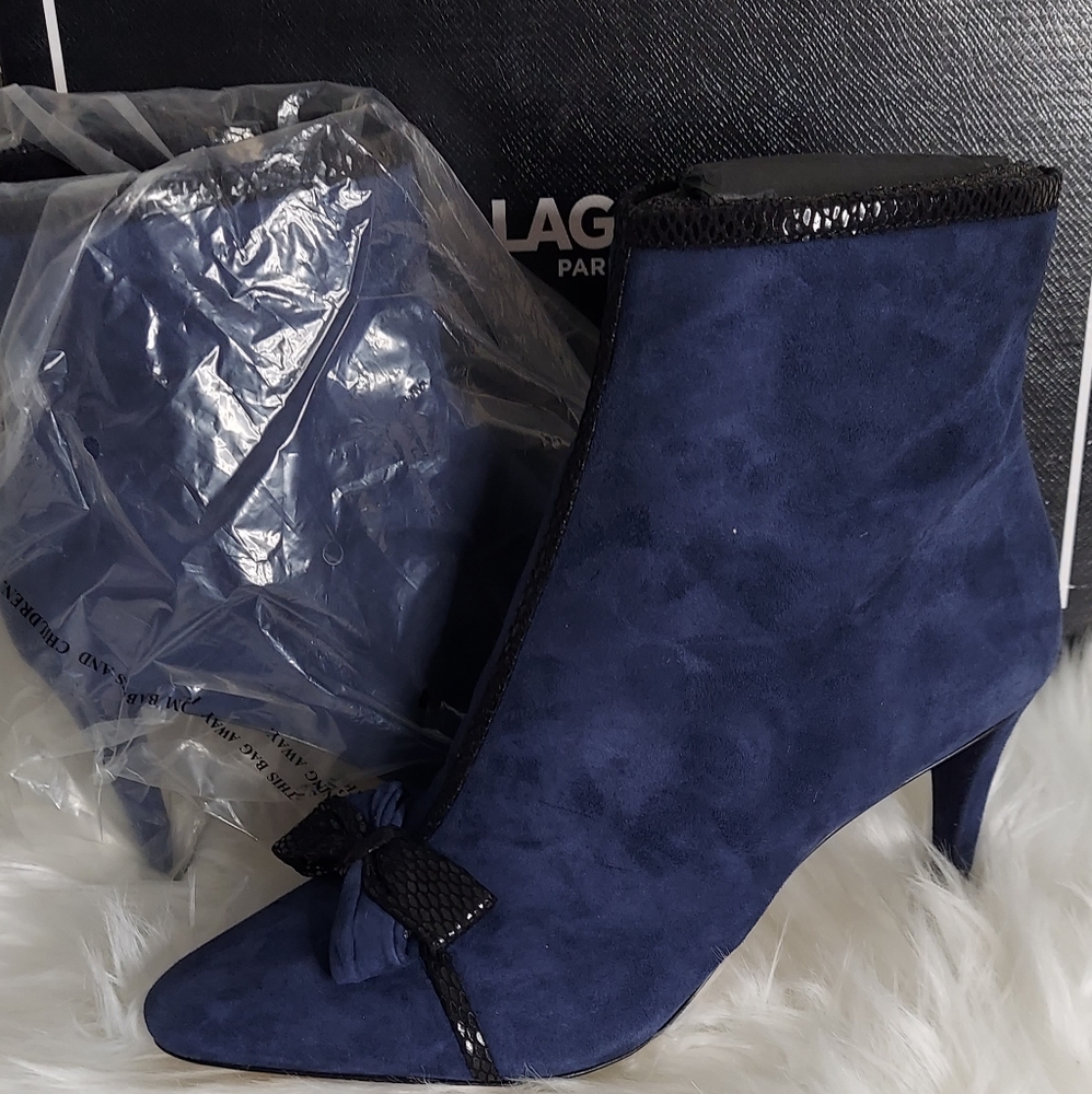 Karl Lagerfeld Suede Ankle Booties